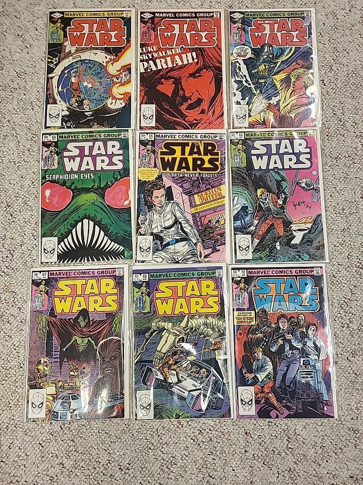 Star Wars Comic Lot of 9 #61-67,#69-70 Marvel Comics Group
