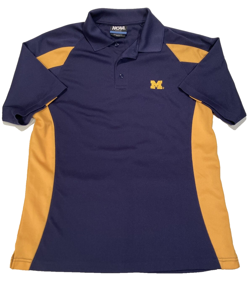 Michigan Blue & Gold Wolverines Men’s Golf Polo Shirt Size M National Champions