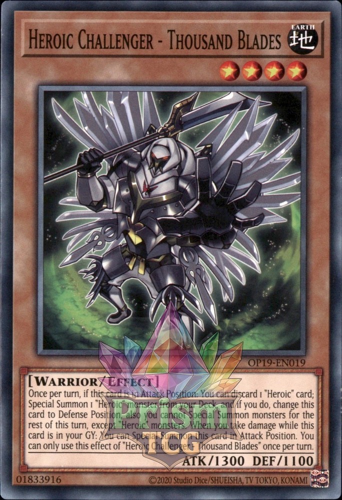 Heroic Challenger Thousand Blades OP19-EN019 Yugioh Trading Card