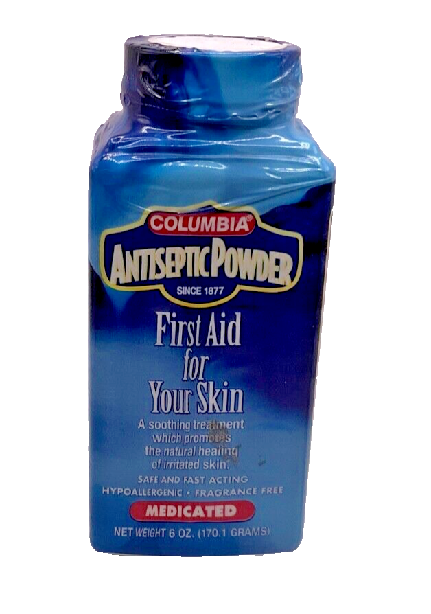 NOS Columbia Antiseptic Powder - 6 oz Sealed New Old Stock Discontinued