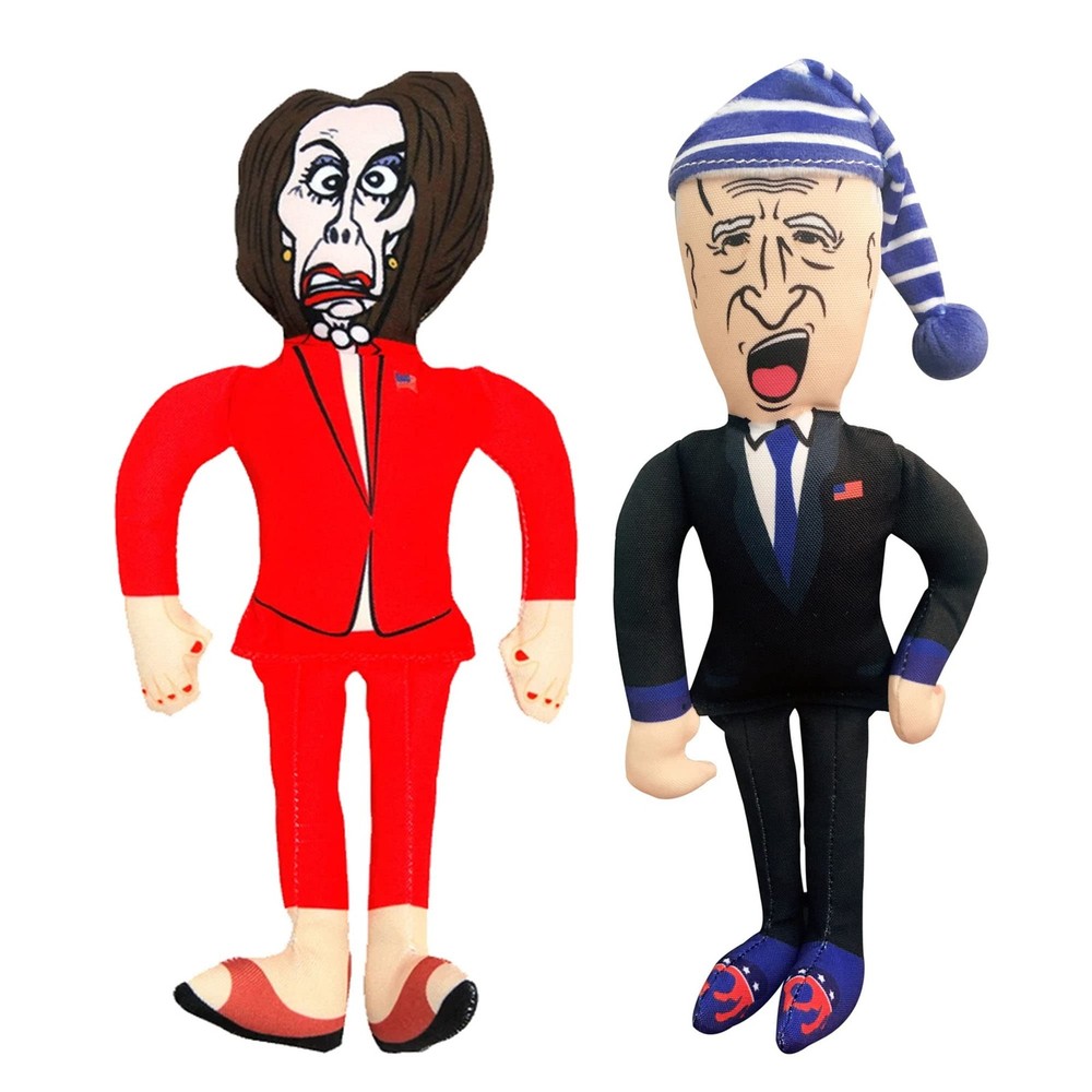 Sleepy Joe Biden and Nancy Pelosi Chew Toy Combo for Dogs  