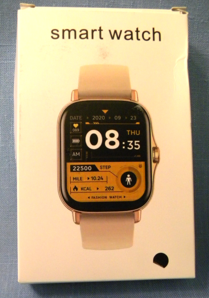 RoHS Certified Smartwatch with Multi-Function Readings and Black Band - New in Box