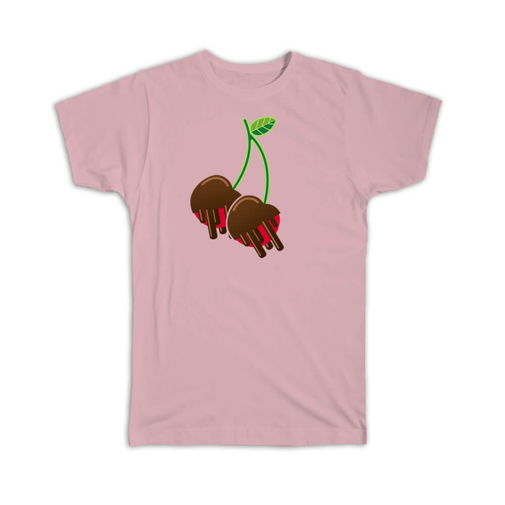 Sweet Cherry Chocolate Cute Funny Art Print Kitchen Gift T-Shirt