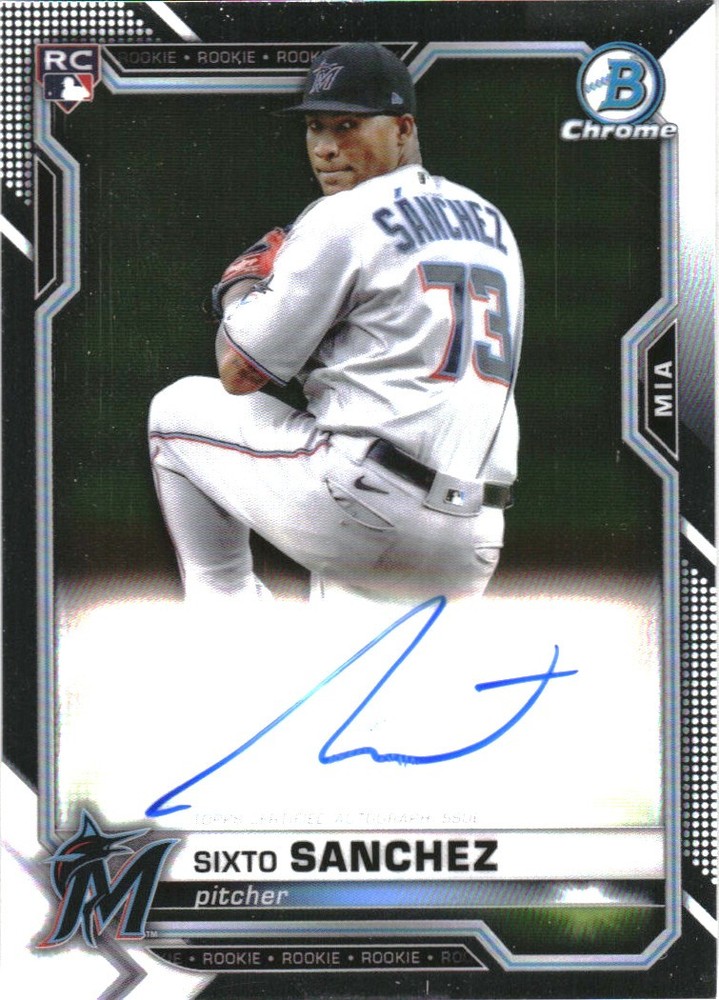 2021 Bowman Chrome Rookie Autographs #CRASS Sixto Sanchez