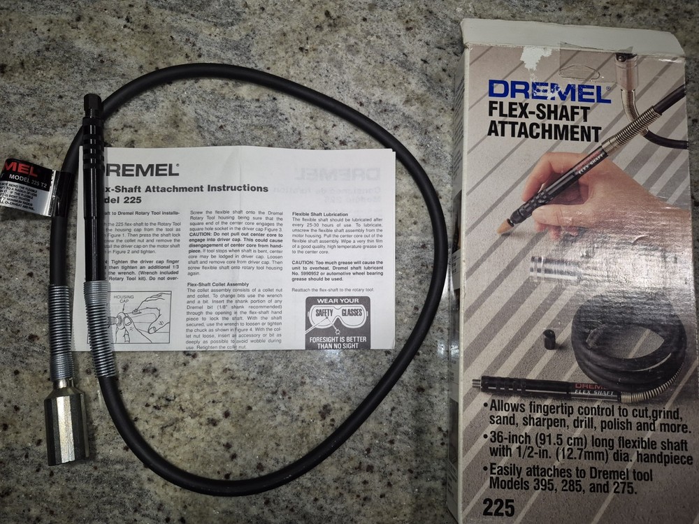 Vintage Dremel 225 Flex Shaft Attachment Gently Used Once Mint Condition