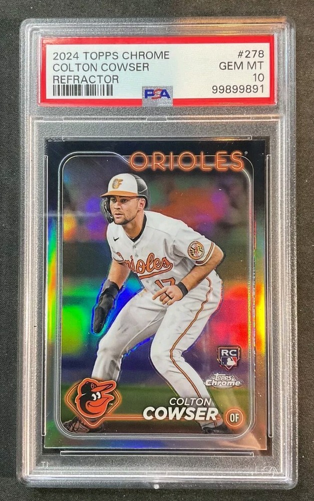 PSA 10 Gem 2024 Topps Chrome Colton Cowser Rookie Refractor 278 Orioles RC SP