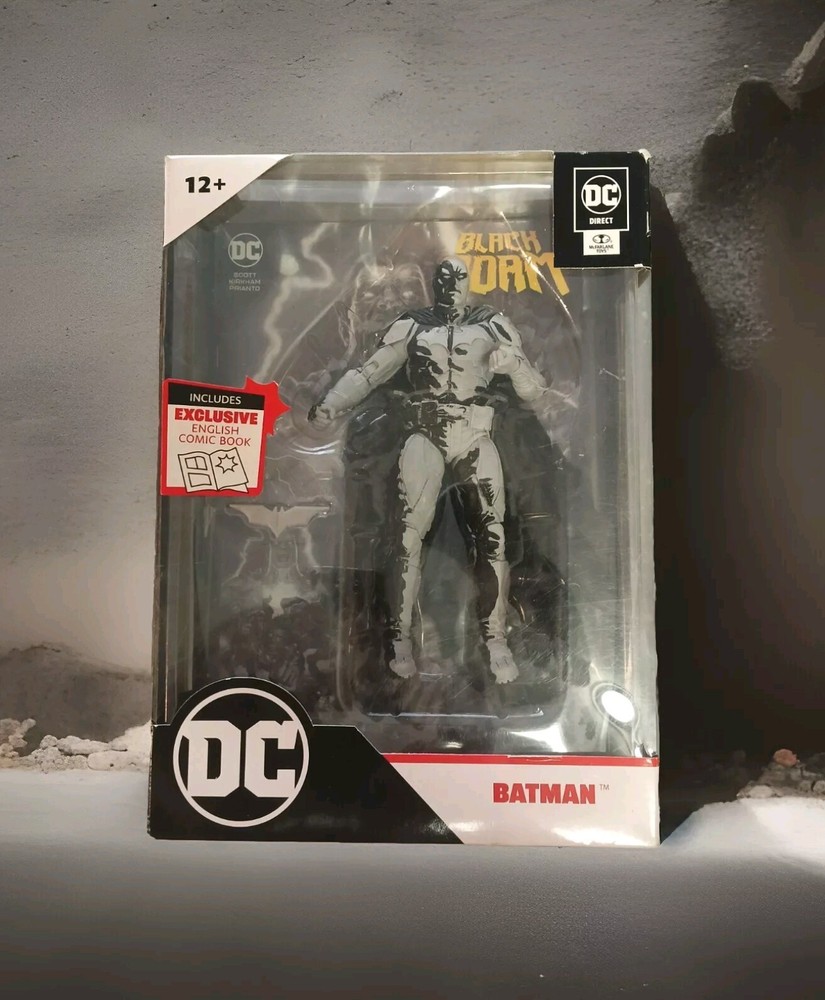 DC Batman Action Figure With Page Puncher Black Adam Comic Book