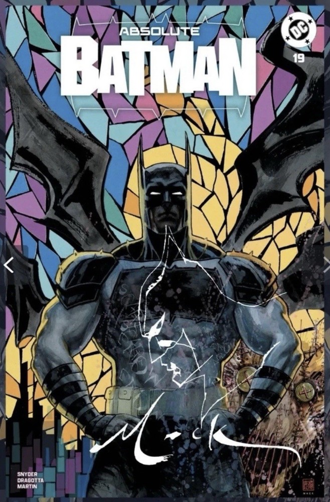 Pre Order Absolute Batman #19 David Mack trade Dress Cover Signed and remarked!