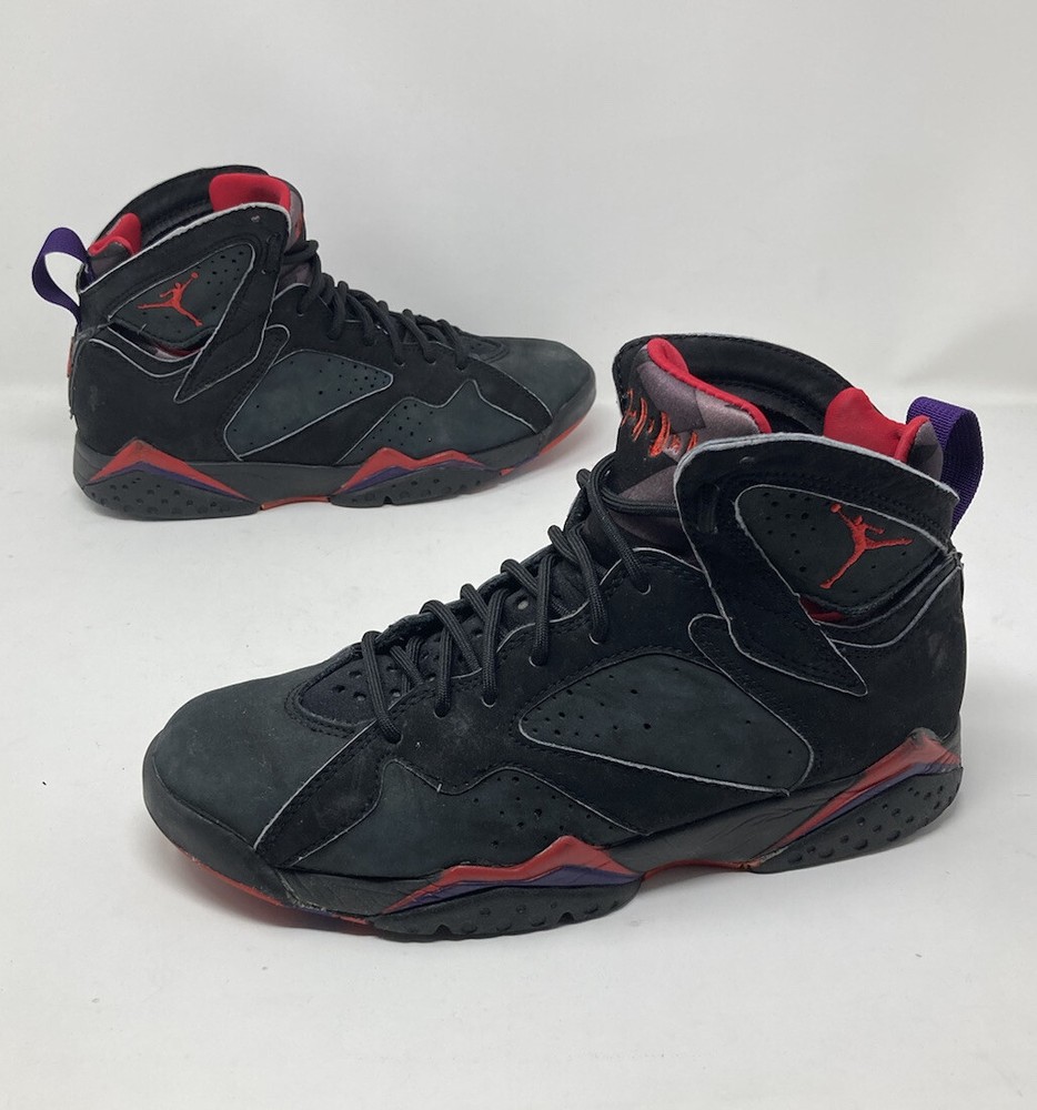 Air Jordan 7 OG raptors black/purple/red 1992 sneakers men’s size 8 pre-owned