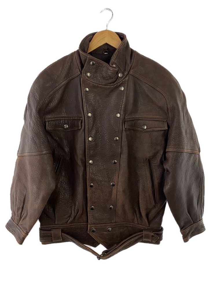 Men's Brown Sheepskin Leather Blouson Jacket 2246