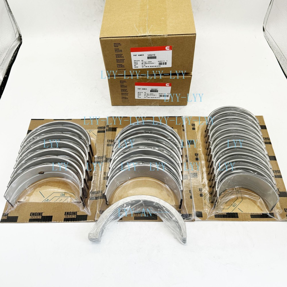 Cummins ISX Main And Rod Bearing Std 5406110+2882087 Set For 1 Engine QSX 15L