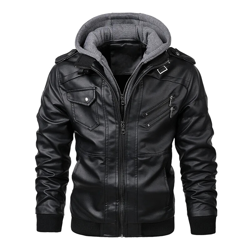 Men's Leather Jackets Autumn Casual Motorcycle PU Jacket Biker Leather Coats New