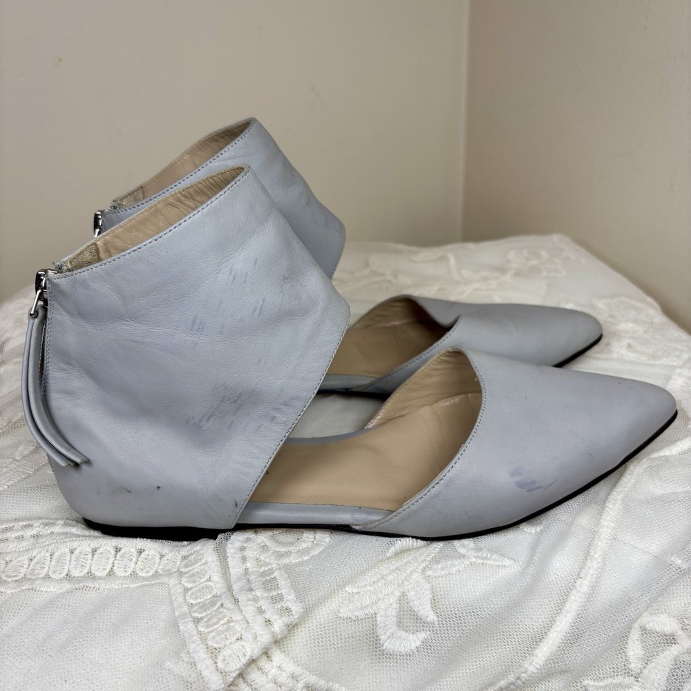 Asksa Veto Cuoio Gray Leather Women's Loafers Italy Size 7.5 Fits US 8