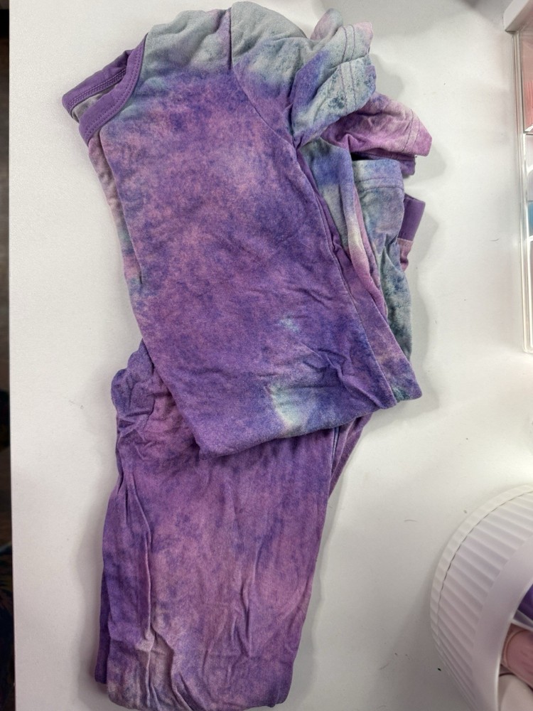 Little Sleepies Bamboo Short Pajamas Pastel Tie Dye, Size 4T