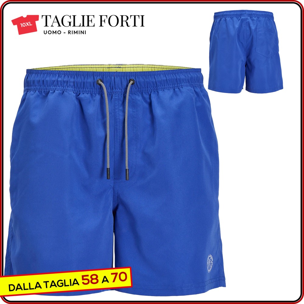 Jack & Jones Plus size black boxer swimsuit for men. Big and tall. Big size.