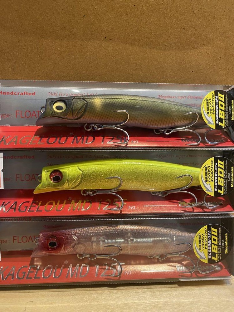 Fishing Lure Megabass Kagerou Md125Fcolor Set Of 3