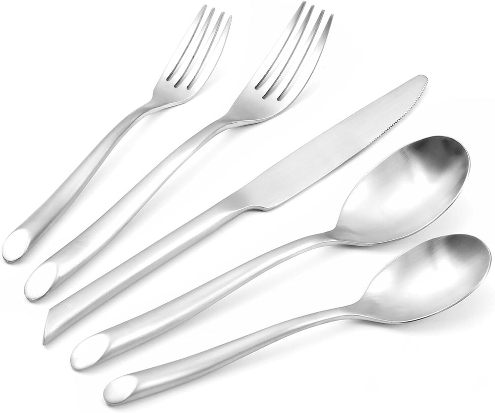 20-Piece Silverware Set, Stainless Steel Flatware Set, Service for 4