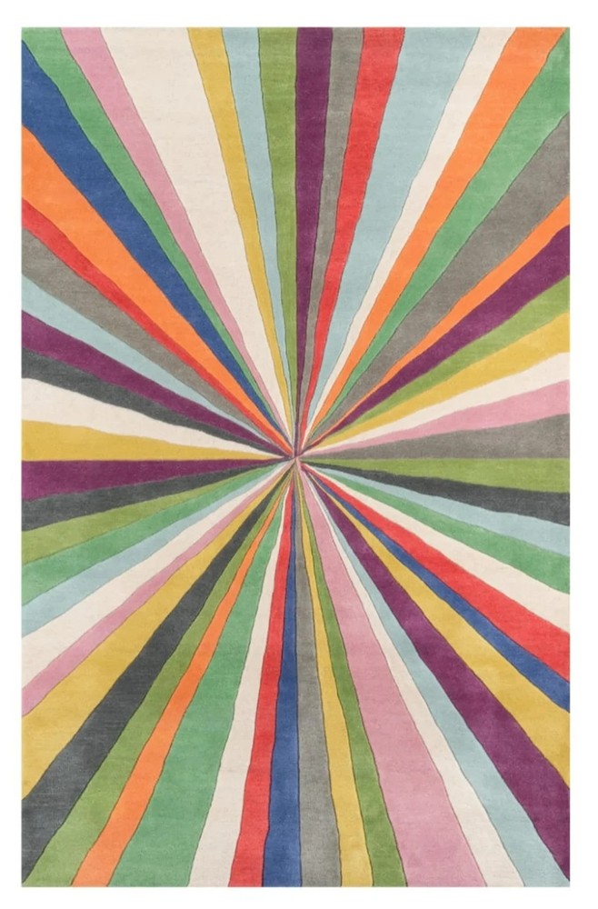 Modern Hand Tufted Nz Wool Rug Color Multicolor Handmade Design Carpet Area Rug