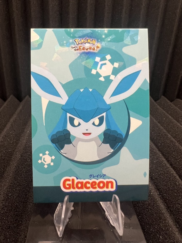 Glaceon - Cracked Ice Holo - Let's Go Eevee Database - Pokemon Card NM