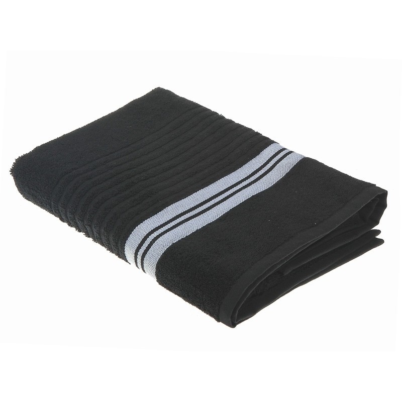 Luxury 27x50 Black Bath Towel Set of 2