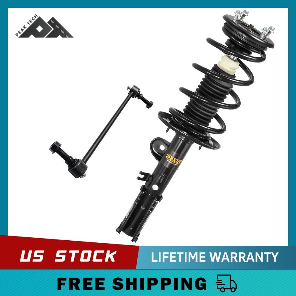 Front Right Strut + Sway Bar for FWD 2013-2018 Ford Explorer Except Police