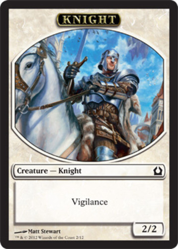 MTG Knight Token, NM-Mint, English Return to Ravnica