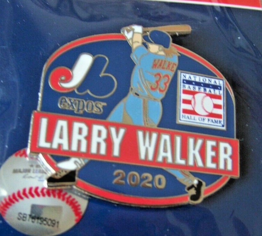 2020 Baseball Hall of Fame Induction Year pin Larry Walker Montreal Expos MLB