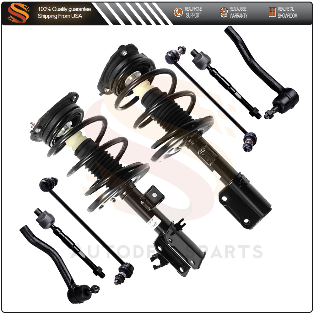 2007-2012 Nissan Altima Front Struts Coil Spring Sway Bar Tie Rod Kit