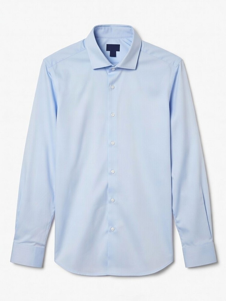 Marc Asher New York Men's Blue Long Sleeve Dress Shirt Spread Collar Size M