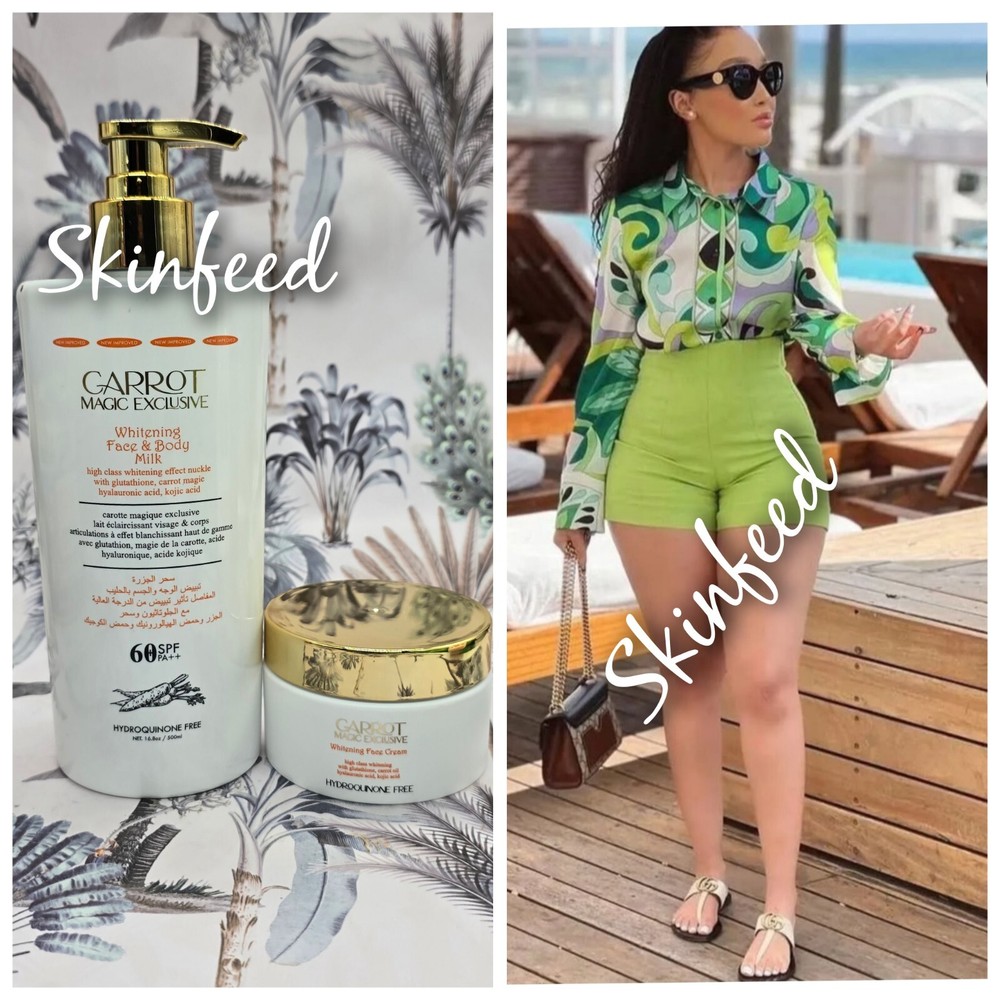 Carrot Magic Exclusive Whitening Face & Body Milk Lotion & Face Cream. 60SPF.