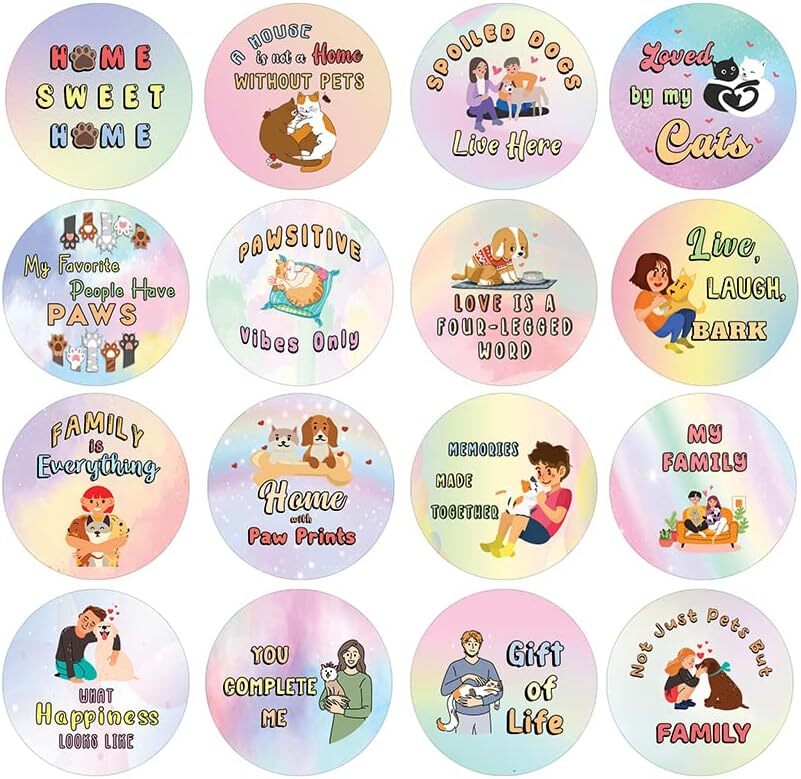 Pets Are Family Stickers (10 Sets X 16 Designs)