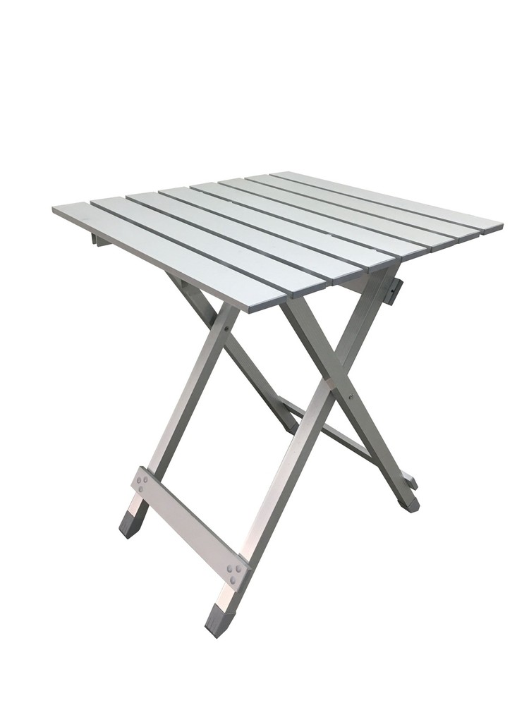 Lightweight Silver Aluminum Camping Table for Outdoor Adventures