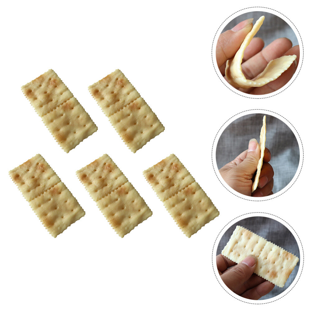 5PCS Artificial Fake Bread Props Kitchen Pretend Food Toys Biscuits Food Props