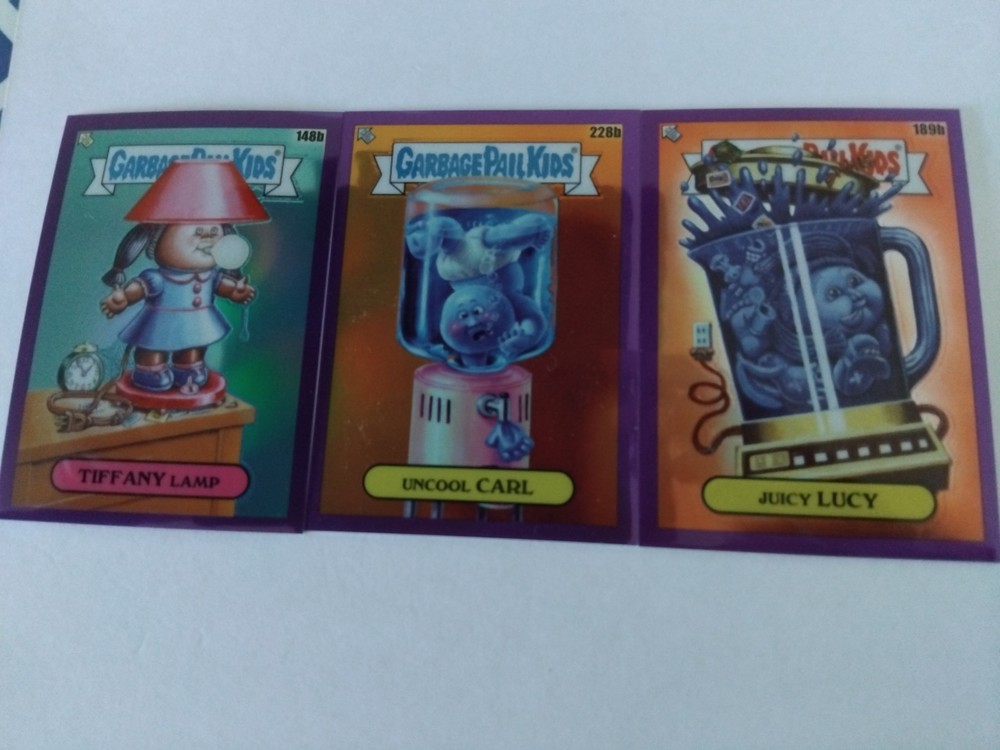 Garbage Pail Kids Series  Chrome - Purple Refractor /250.    3 Cards