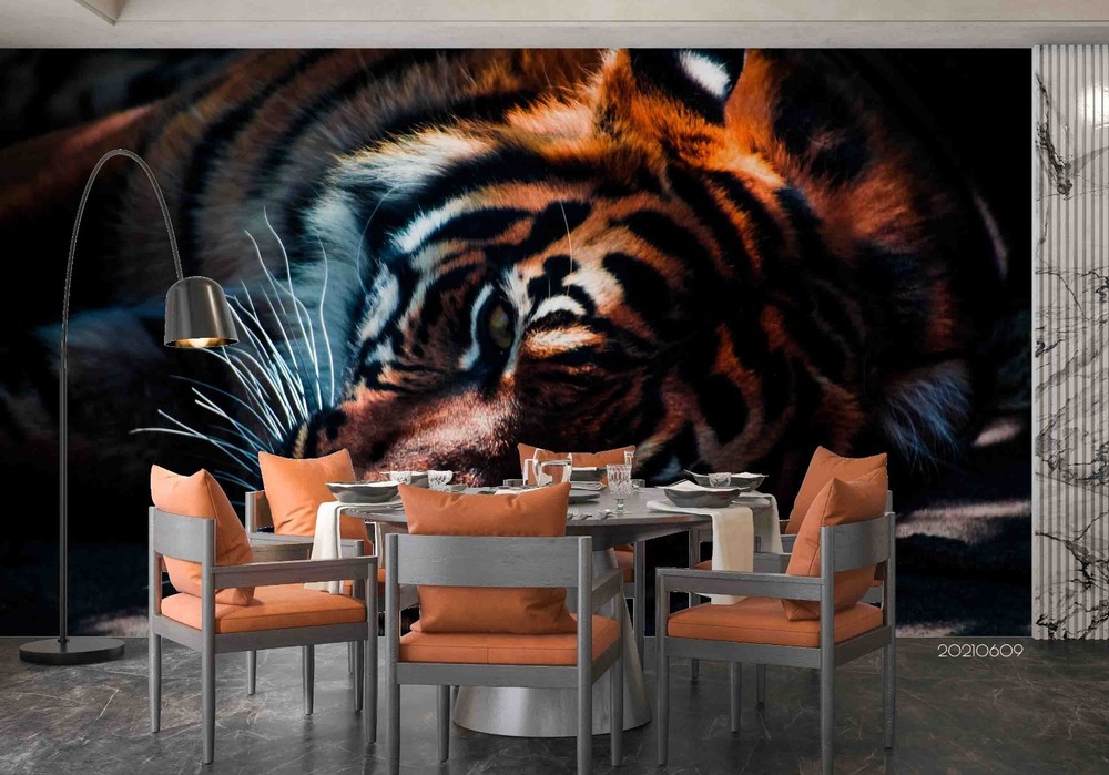 3D Tiger Animal Close-up Wall Murals Wallpaper Murals Wall Sticker