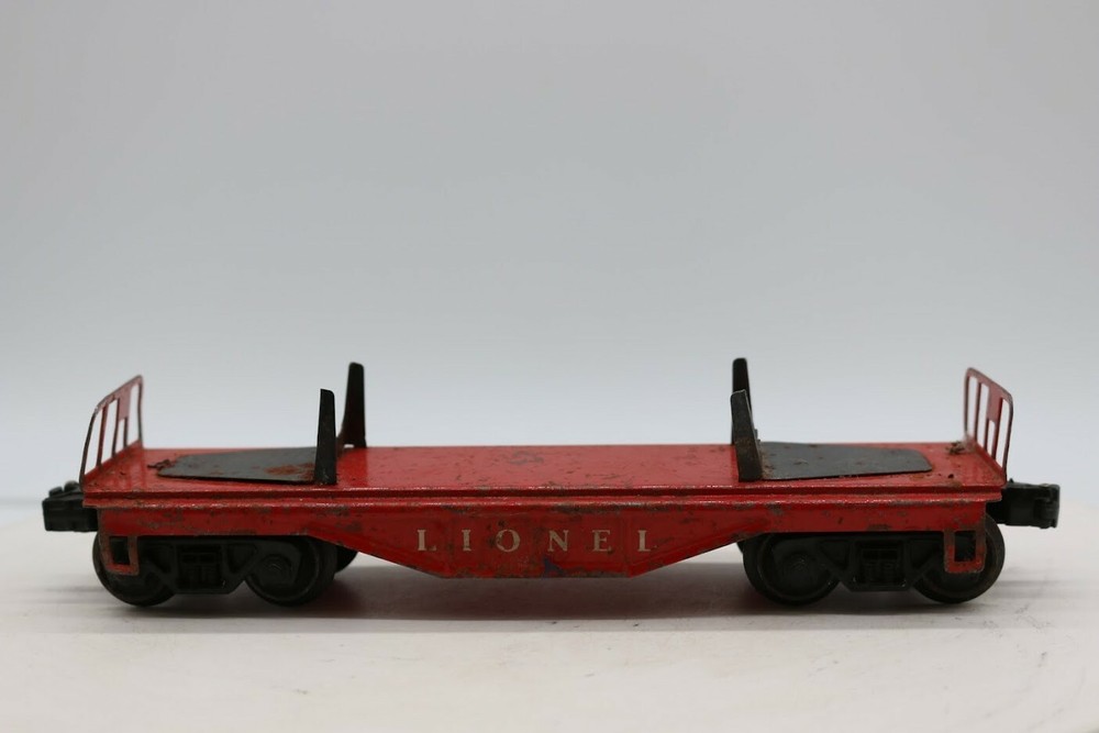 Lionel 6411 O Gauge 1:48 Scale Red Diecast Flatcar 1946-48 No Box
