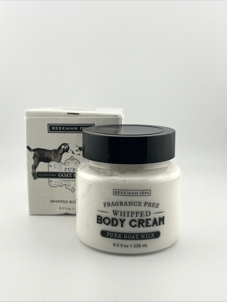 BEEKMAN 1802 Pure Goat Milk Whipped Body Cream – Unscented – 8oz / 236ml  Sealed