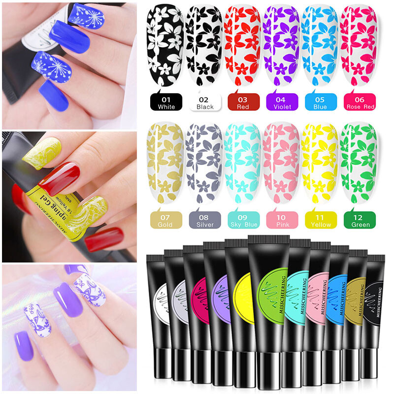 8ml Nail Printing Gel Painted Glue Nail Stamping Gel Nail Art Gel Soak Varnish a