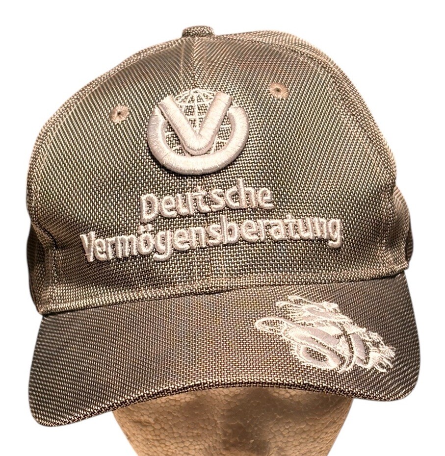 Vintage Thomas Schumacher F1 World Champion Hat Y2K DVAG 3 Silver Strapback