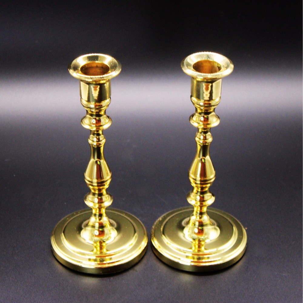 Vintage Baldwin Solid Brass Taper Candle Holders