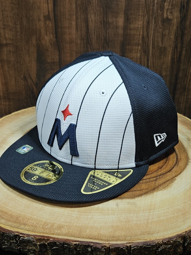 Minnesota Twins New Era 59Fifty LP Pinstripe Fitted Hat Cap Size 8 MLB Baseball