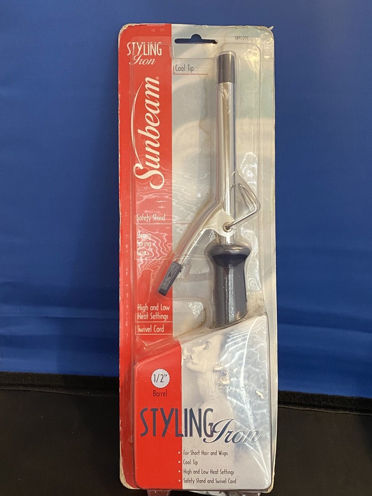 Sunbeam Styling Iron 1/2'' Barrel with Cool Tip New