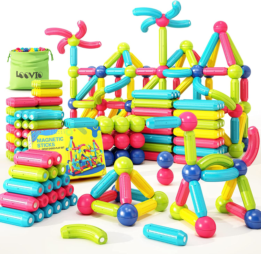Montessori Magnetic Toys for Toddlers Age 3+ - STEM Learning Building Blocks