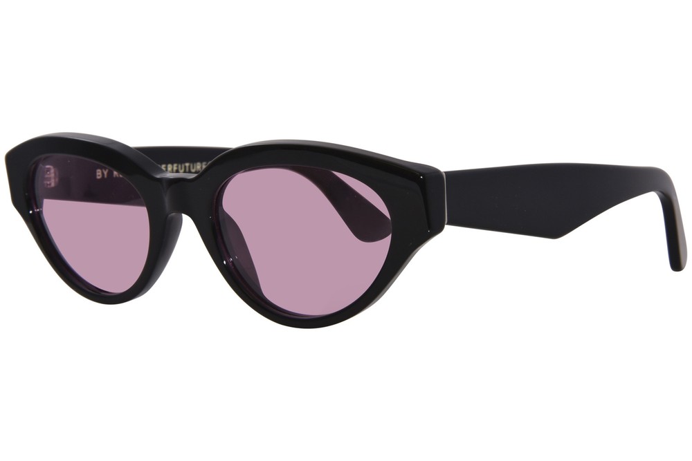 RetroSuperFuture Drew OHM/R FW18 Sunglasses Black/Pink Lenses Cat Eye Style 53mm