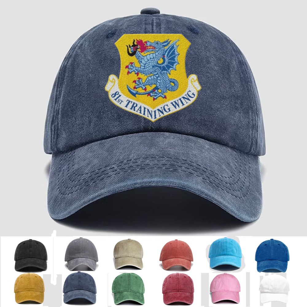 Custom Embroidered Hat 81st Training Wing, Veteran Cap, Trucker Hat, Gift Idea