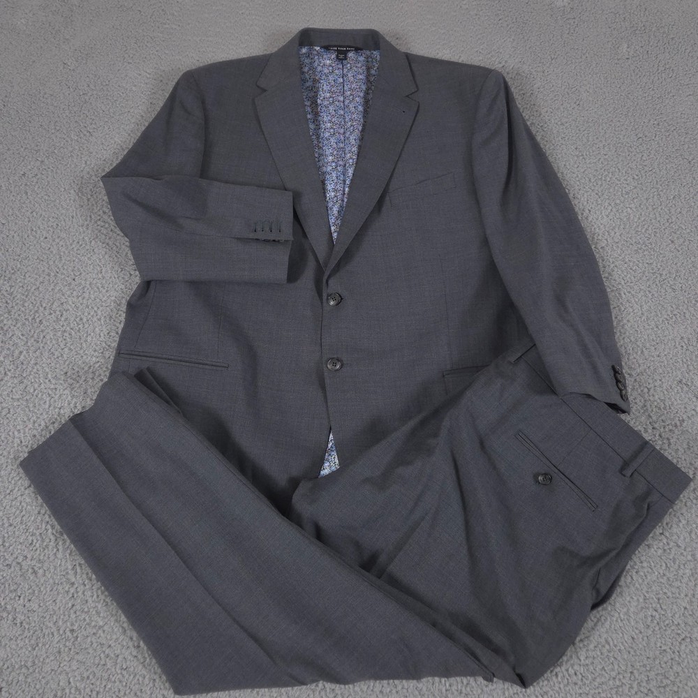 Michael Strahan 2-Piece Suit Mens 46 Short Pants 44x29 Surgeon Cuff Stretch