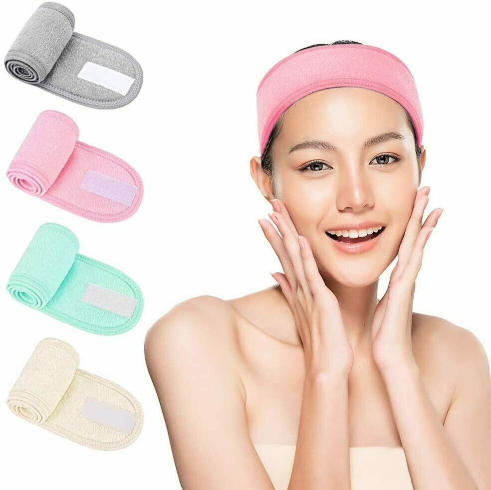 Adjustable Soft Fabric Spa Headband for Makeup Shower and Hair Care