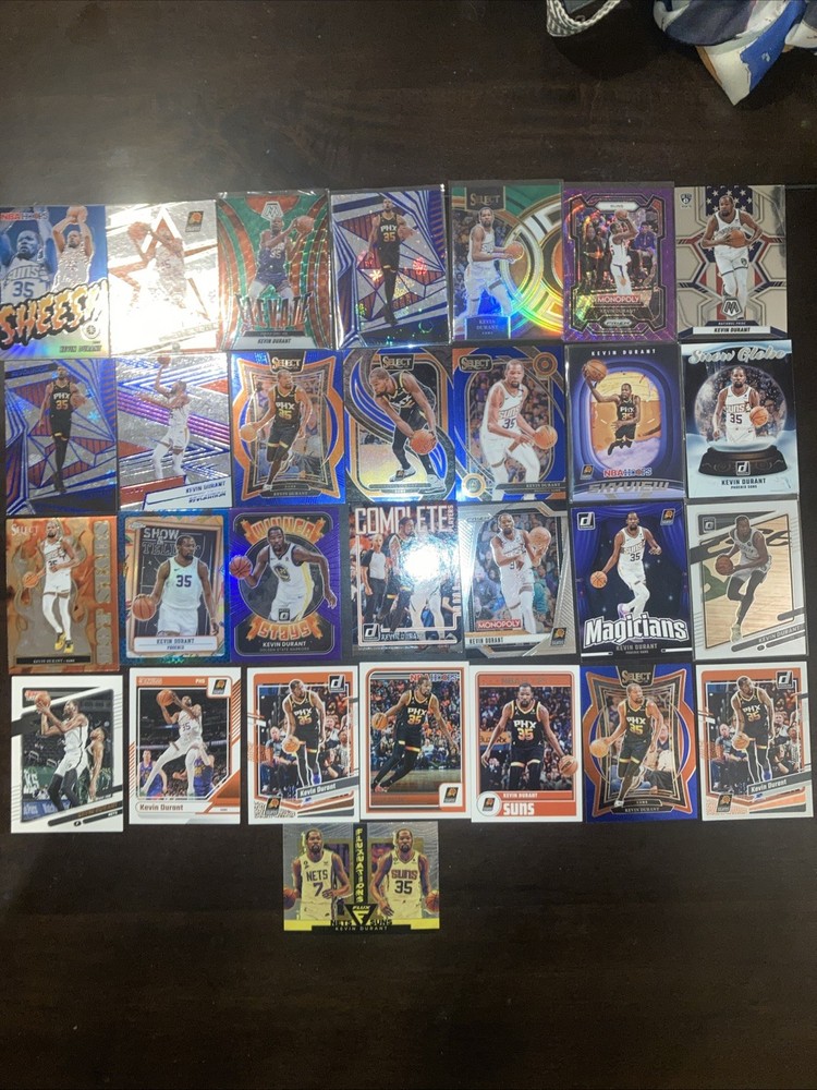Kevin Durant Insert, Parallel, Refractor Lot  Nets/Suns/Warriors NBA MVP