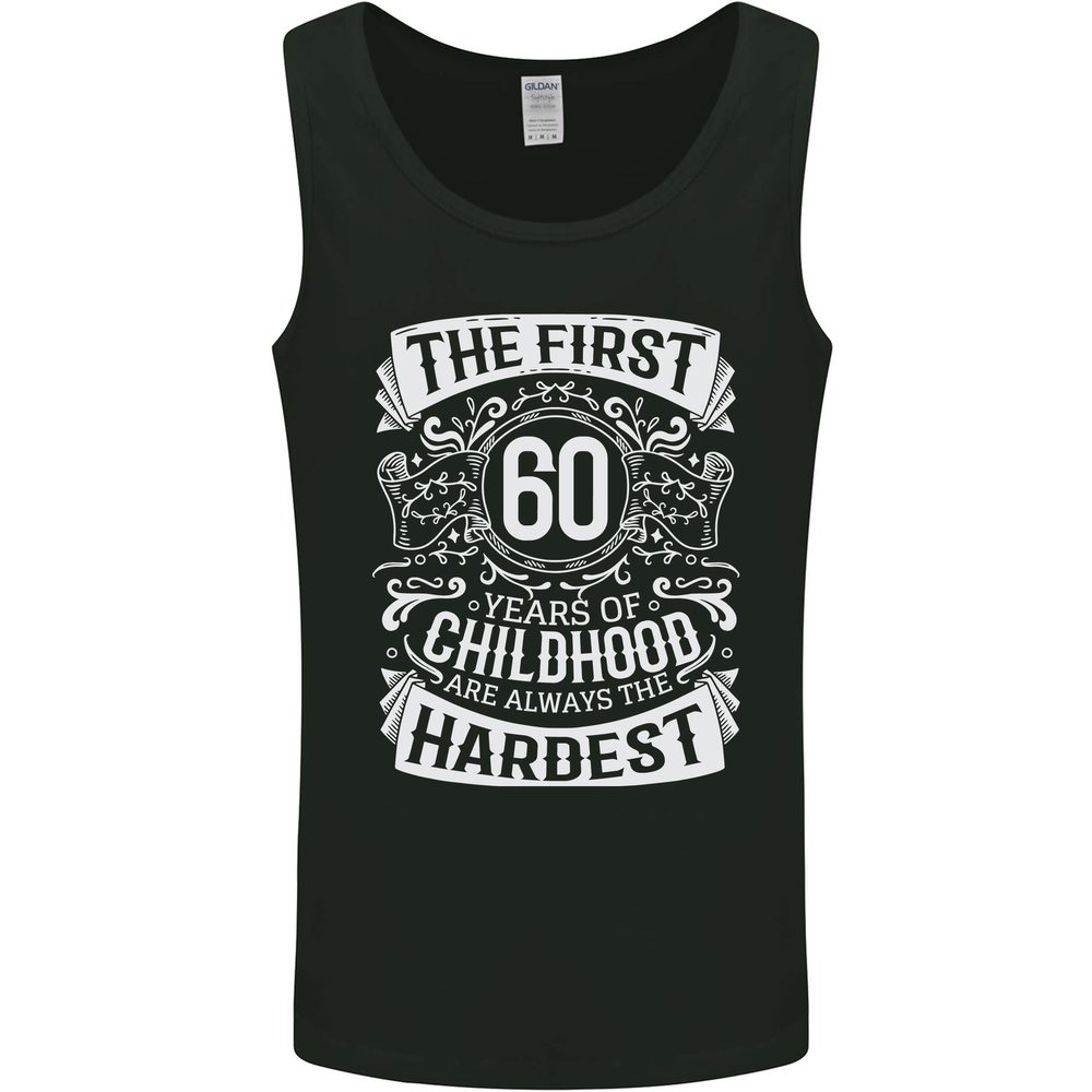 First 60 Years of Childhood Funny 60th Birthday Mens Vest Tank Top