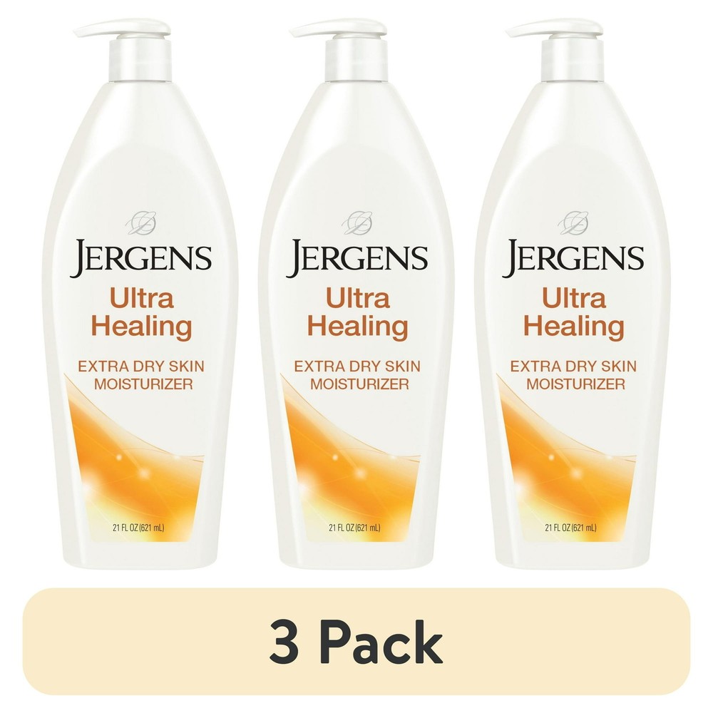 3-Pack Jergens Ultra Healing Lotion for Dry Skin with Vitamins C, E, B5, 21 oz